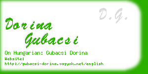 dorina gubacsi business card